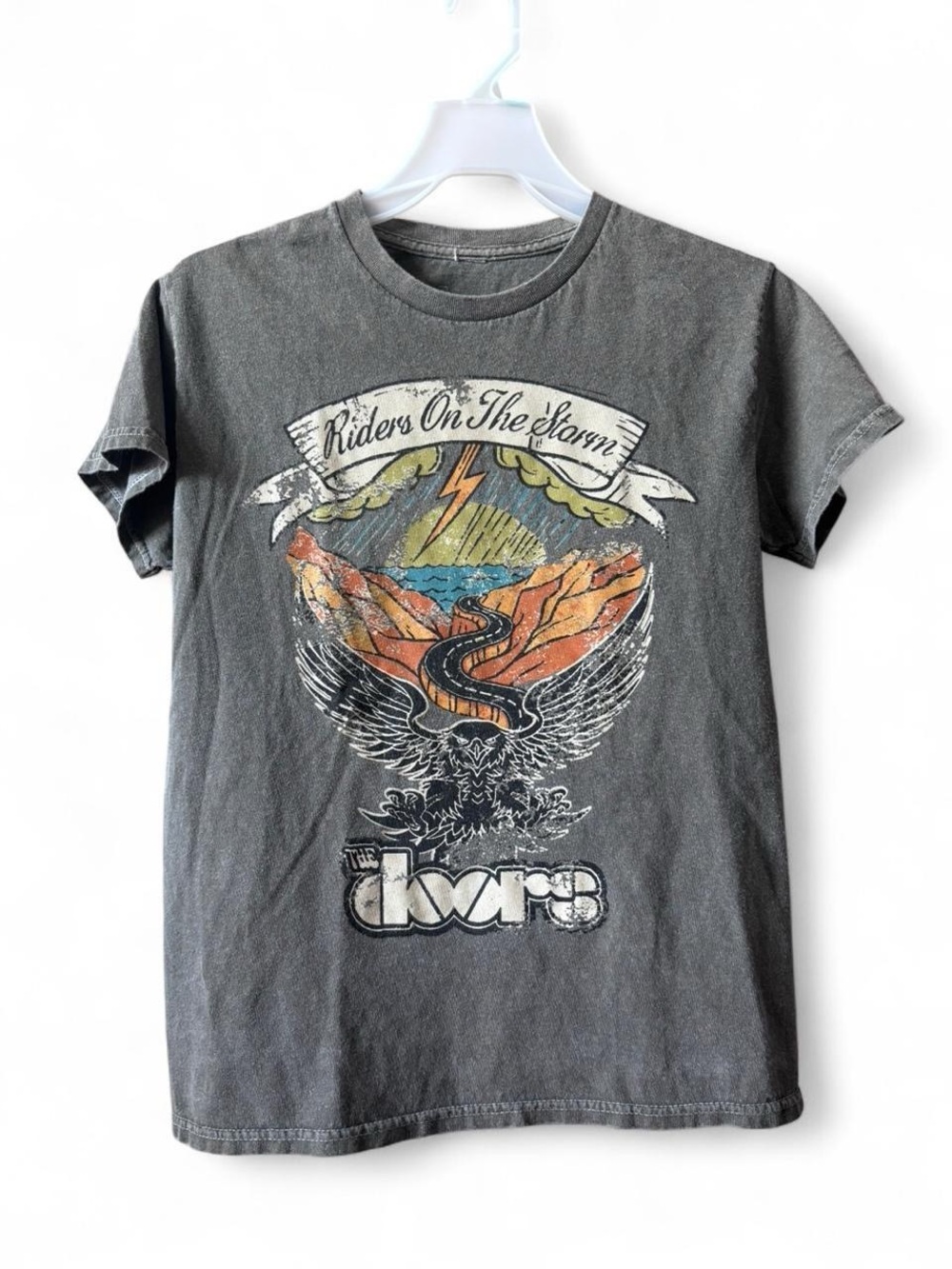 The Doors 'Riders On The Storm' Gray Graphic Tee - Women's Short Sleeve